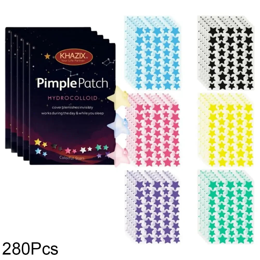 Star Hydrocolloid Acne Patches 240/280pcs – 6 Fun Colors