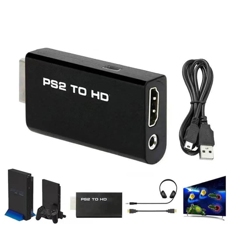 PS2 to HDMI Converter Adapter | 480i 480p 576i Audio Video