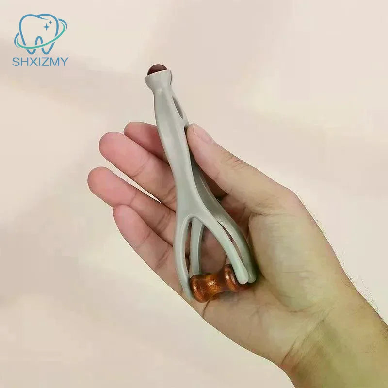 Ergonomic Hardwood Hand Massager Roller – Finger Massage Tool