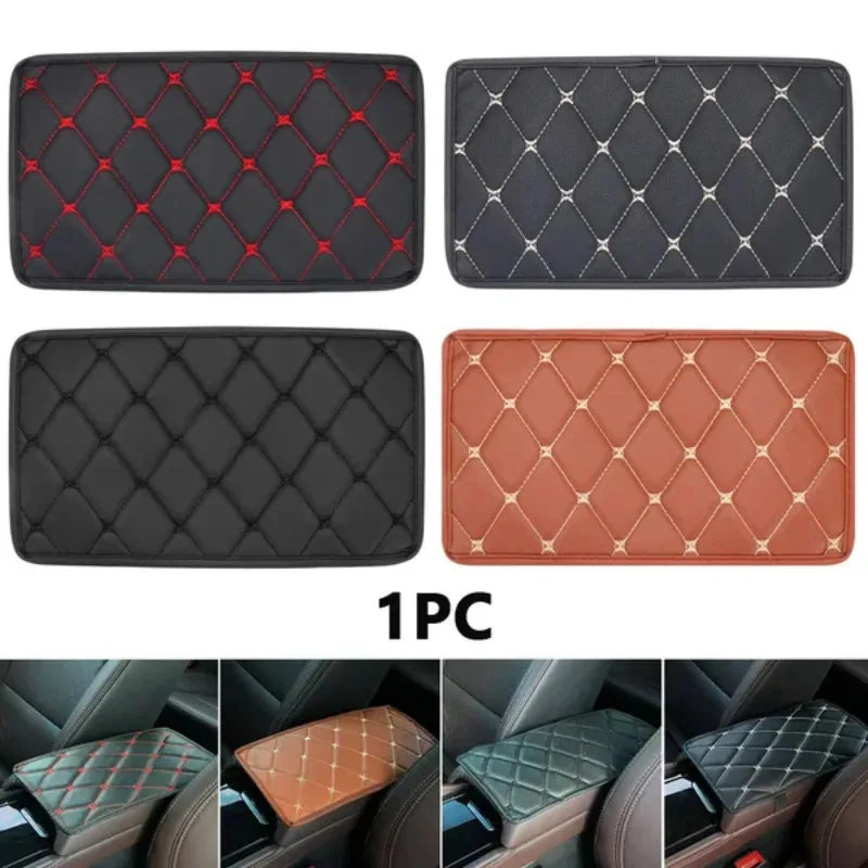 PU Leather Car Armrest Cover Cushion Pad with Storage Box