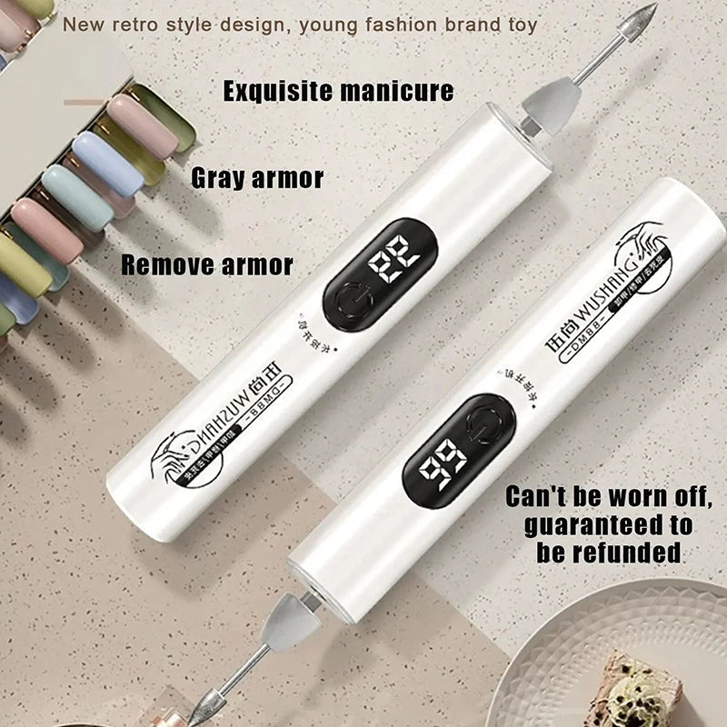 Electric Nail Drill Machine & UV Lamp Set with Drill Bits