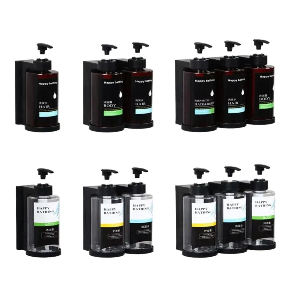 300ml Wall-Mounted Pump Dispenser Bottles for Shower – Amber