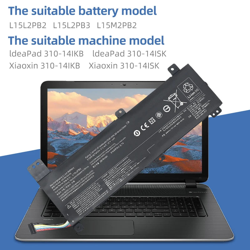 SUOZHAN Laptop Battery Lenovo IdeaPad 310 L15L2PB2 7.6V 2-Cell
