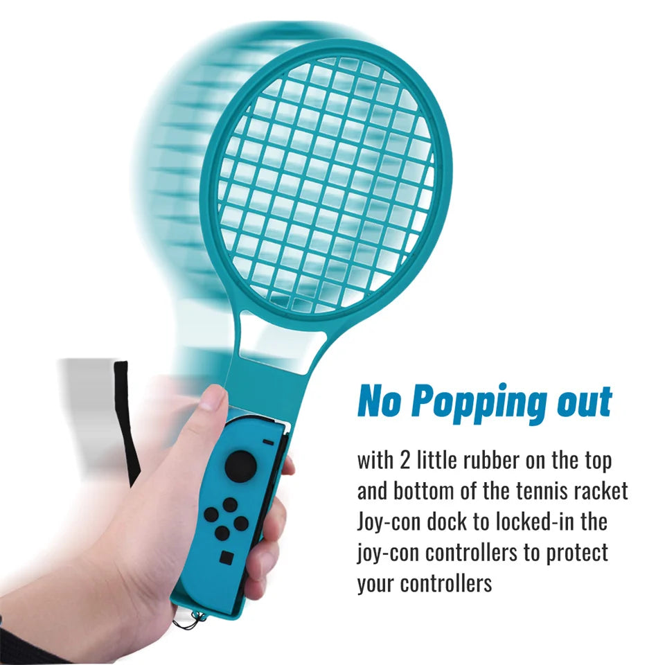 Tennis Racket Grip for Nintendo Switch & OLED Joy-Con (2-Pack)