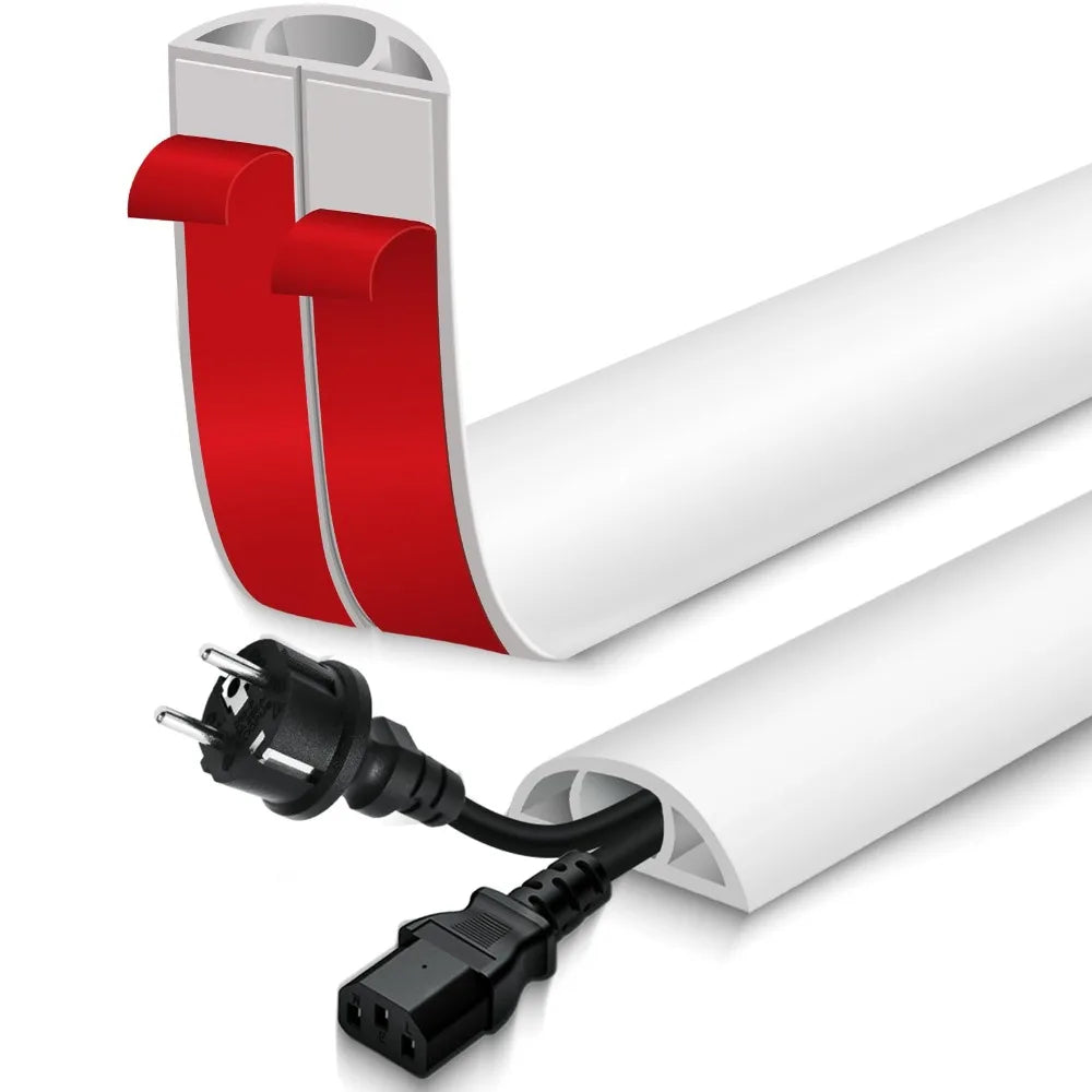 Self-Adhesive Floor Cord Cover – PVC Wire Hider for Home & Office
