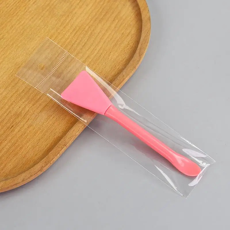 Double Head Silicone Facial Mask Brush with Scoop | Beauty Tool