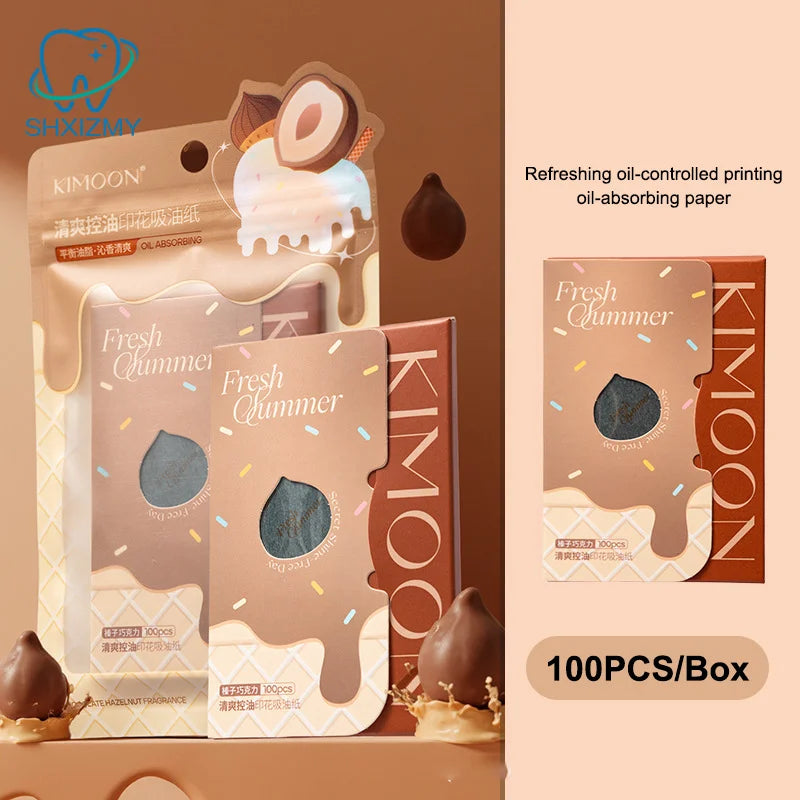 100 Sheets Face Oil Blotting Paper – Portable Matte Wipes