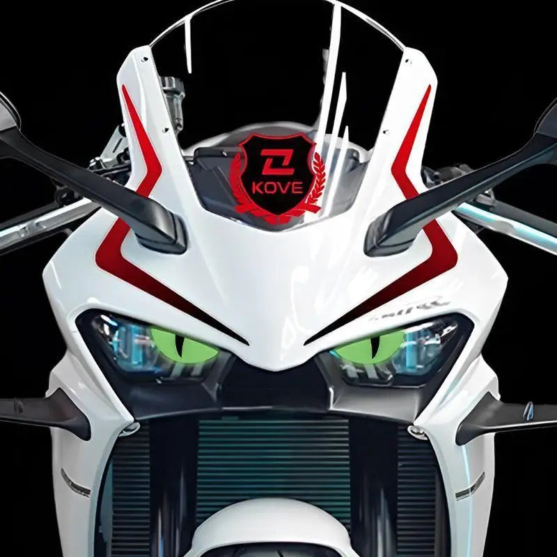 Luminous 3D Demon Cat Eye Motorcycle Headlight Sticker Decal