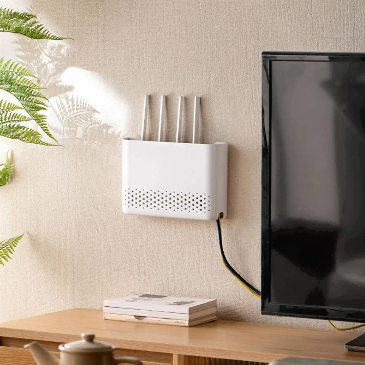 Wall Mounted WiFi Router Storage Box Hider – 30x22cm 2-Pack
