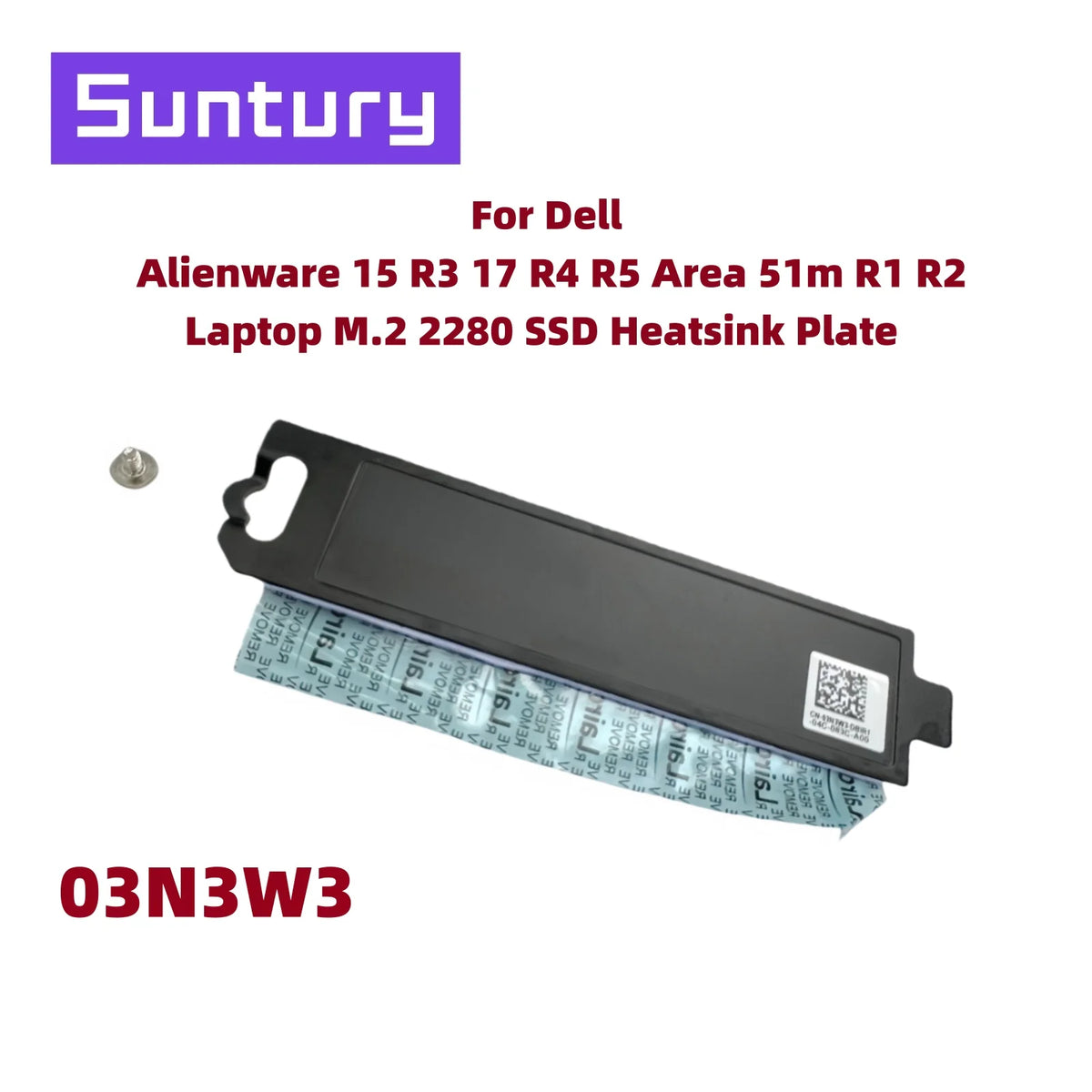 M.2 2280 SSD Heatsink Plate for Dell Alienware 03N3W3