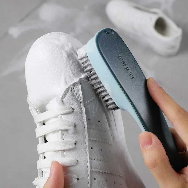 Dual-Head Shoe Cleaning Brush – Soft & Hard Bristles