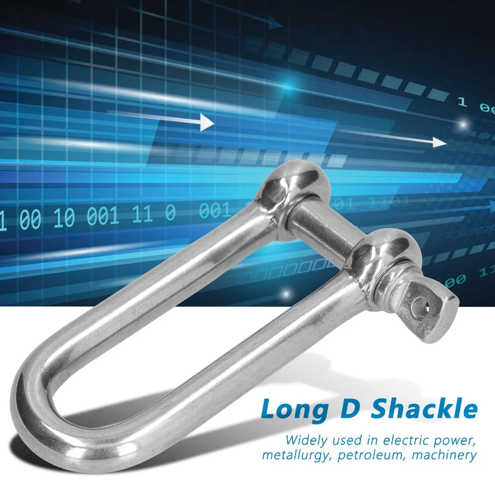 10-Pack Marine Grade 304 SS Screw Pin D Shackles – Wire Rope