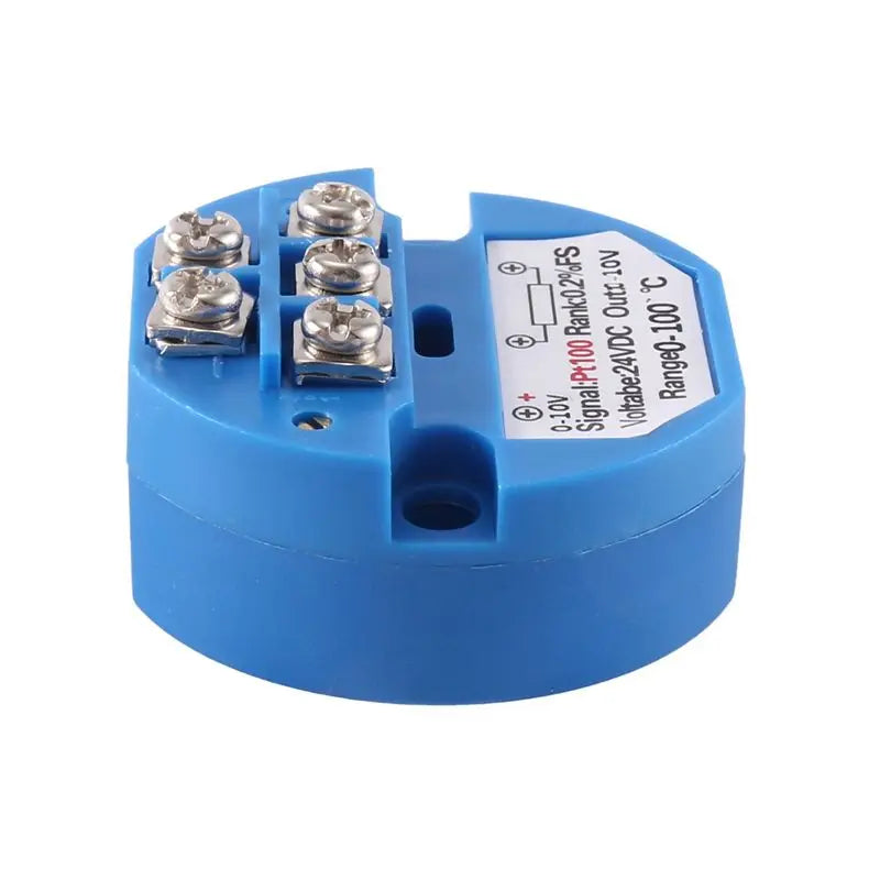 PT100 RTD Temperature Transmitter 0–10V Output DC24V 2-Pack