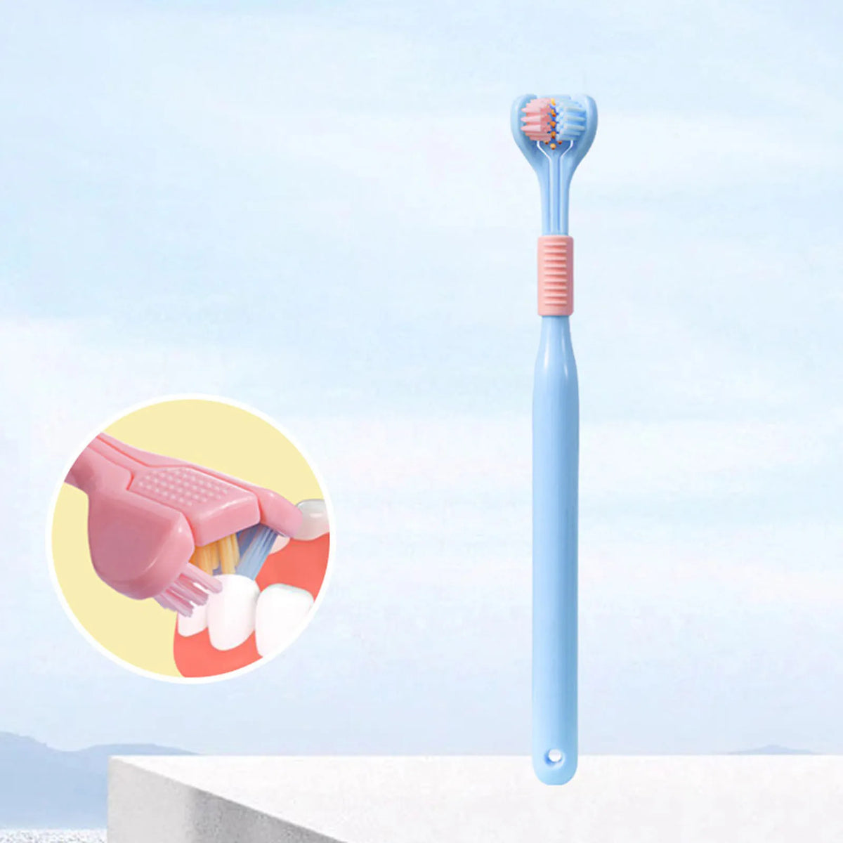 Triple-Angle Toothbrush Soft Bristles 360° Clean | VIBE