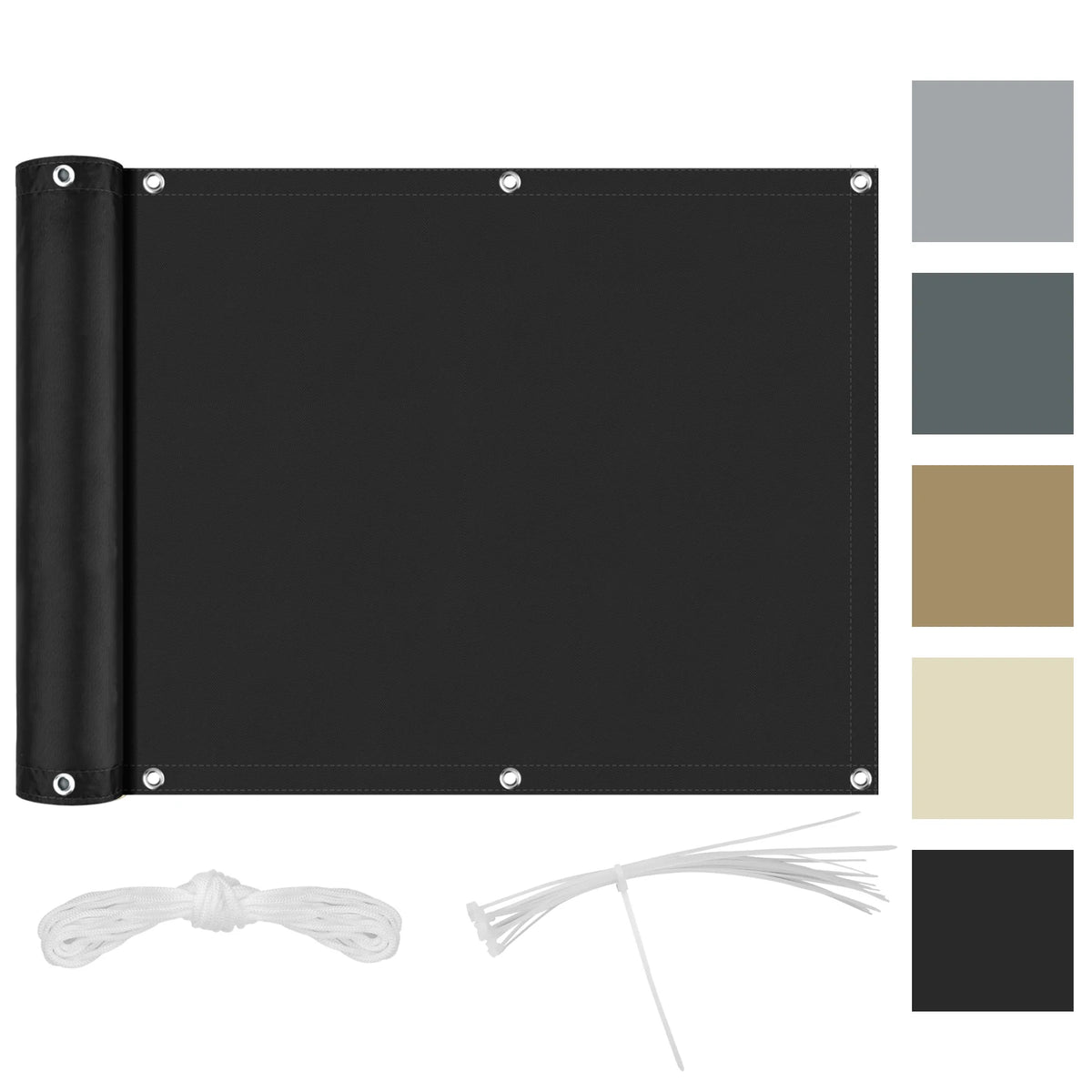 Waterproof UV-Resistant Balcony Privacy Screen – Oxford Cloth