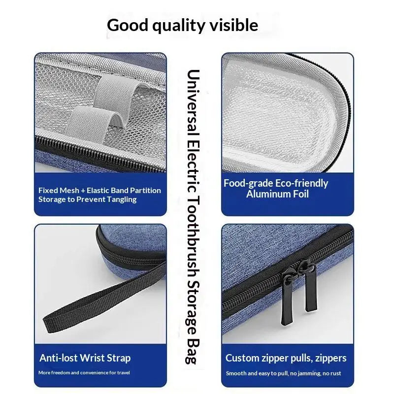 Waterproof Electric Toothbrush Travel Case – Mesh Pocket