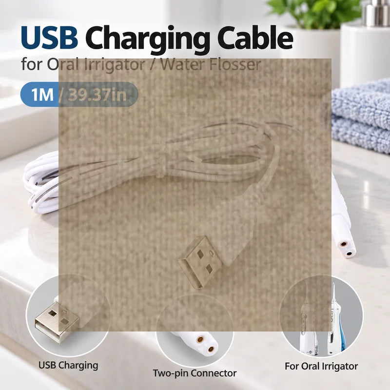 USB Charging Cable for W1 W3 W3PRO Oral Irrigator – 1M