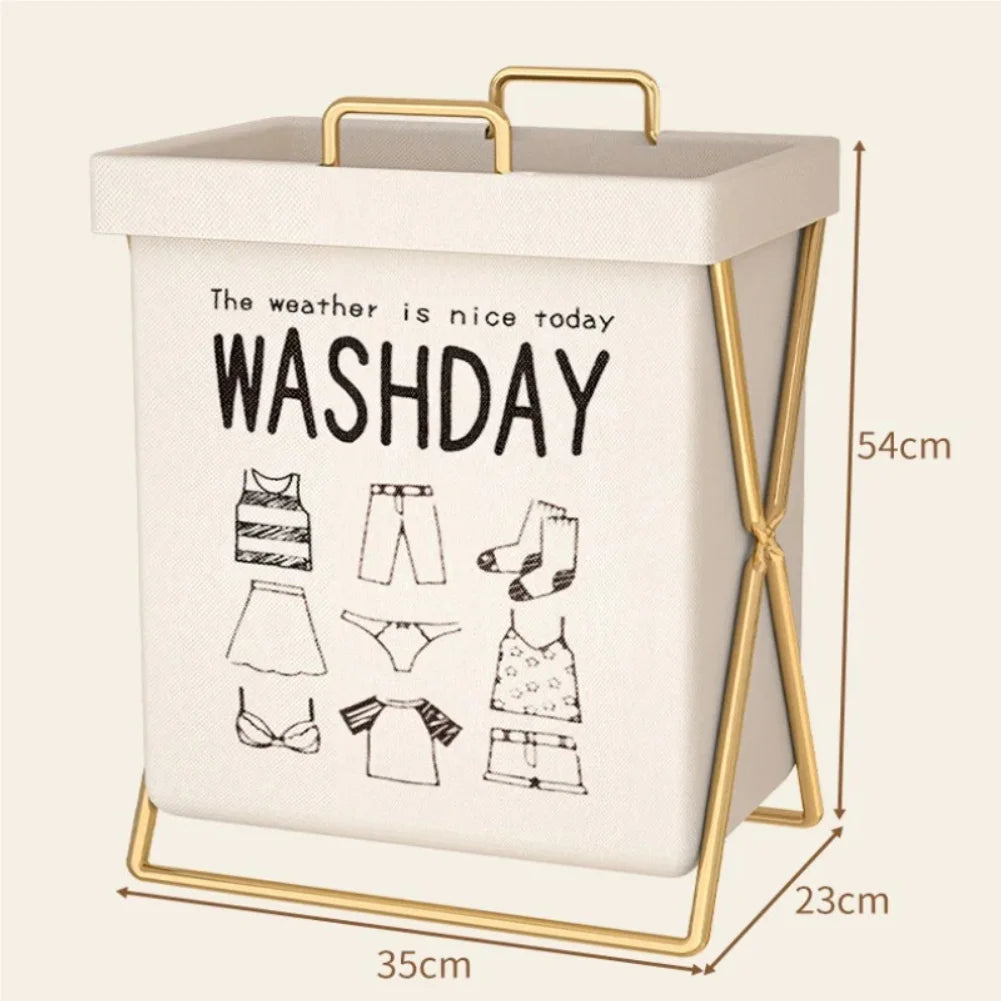 VIBE Foldable Large Laundry Basket with Handles | Space-Saving