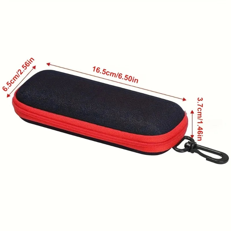 Rectangle Zipper Glasses Case – Portable Eyewear Storage Bag