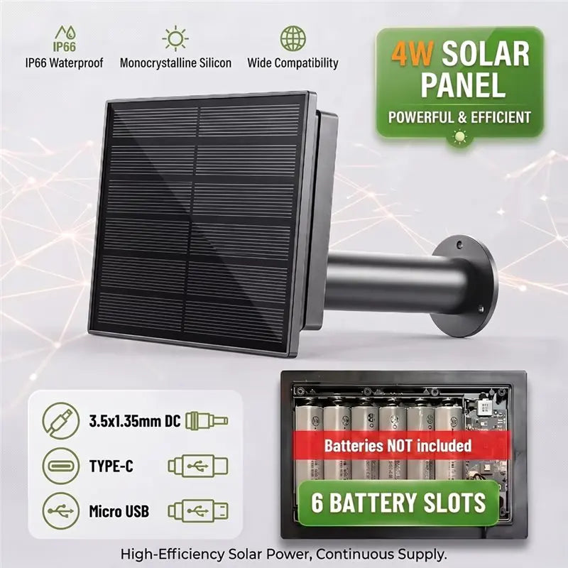 Solar Panel 18650 Battery 12V Output Remote Control Timer