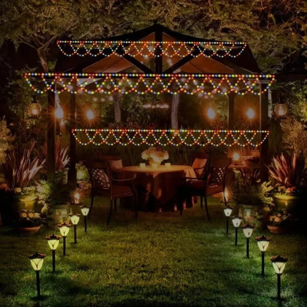 4M USB LED Christmas Curtain String Lights – Warm & Colorful