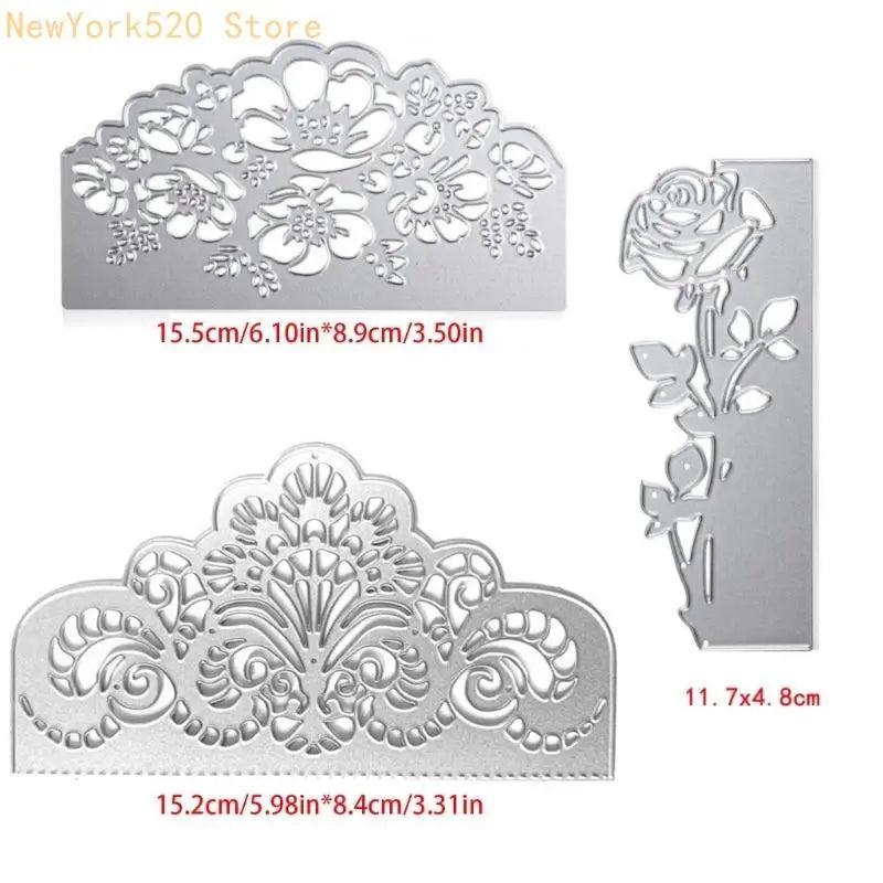 3-Piece Invitation Metal Cutting Dies Stencil Set – Scrapbooking