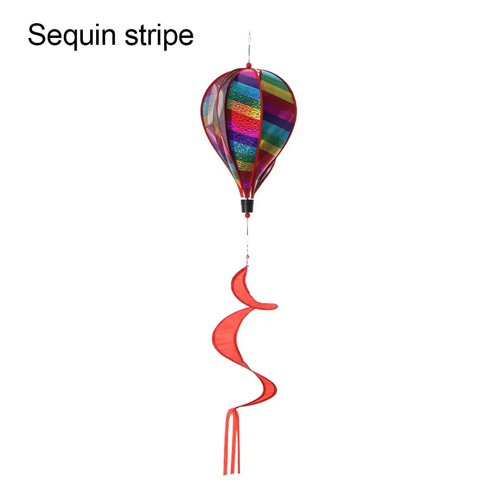 Hot Air Balloon Garden Wind Spinner Outdoor Pinwheel 110cm