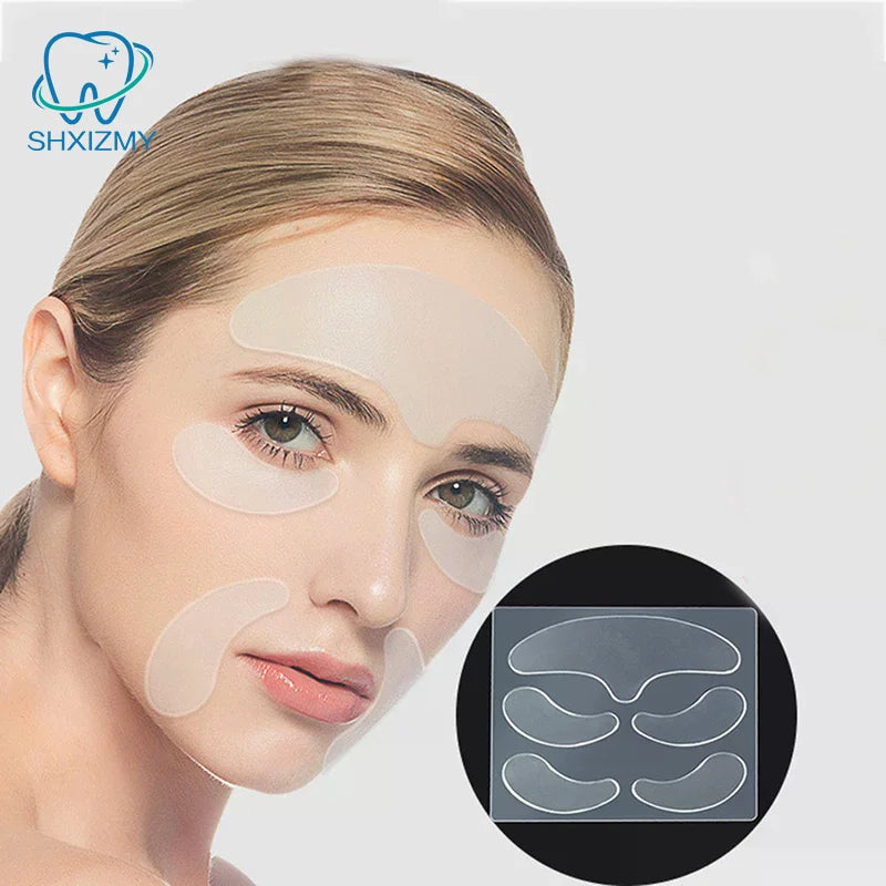Reusable Silicone Anti-Wrinkle Patches – Face & Neck 5-Pc Set