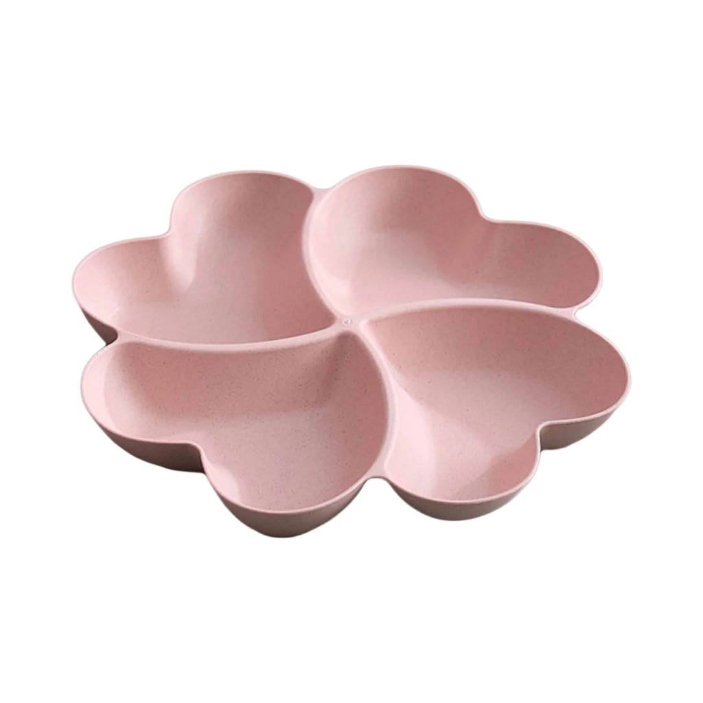 Four-Leaf Clover Snack Plate | Heart Compartment Fruit Tray