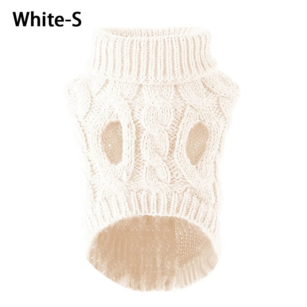 Knitted Dog Sweater – Warm Winter Clothes for Small Dogs