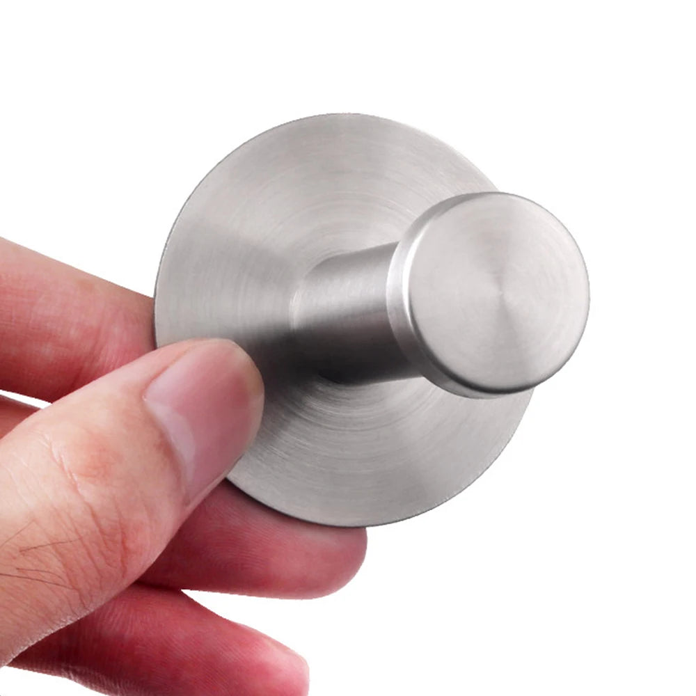 Self Adhesive Stainless Steel Wall Hooks – No Drill