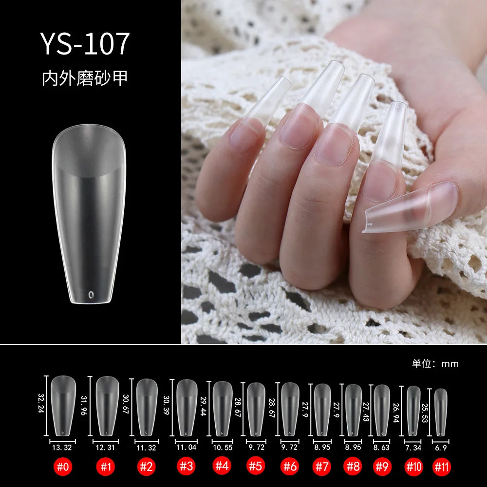 100/500pcs Half French Acrylic Nail Tips UV Gel DIY Manicure