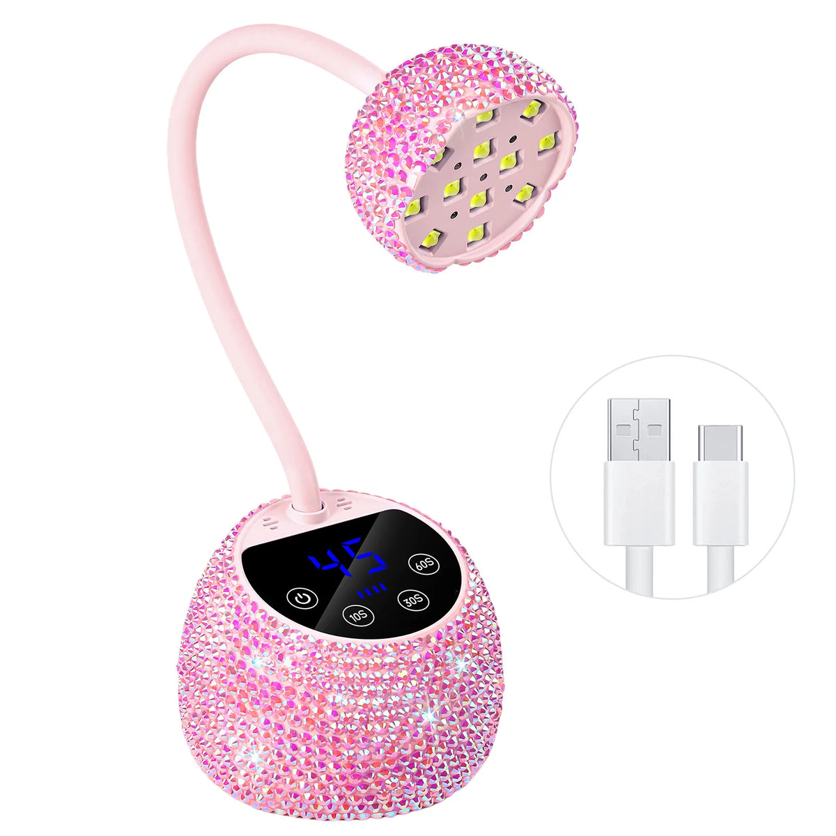 UV LED Nail Lamp 360° Bendable Auto-Sensing Fast Cure Dryer