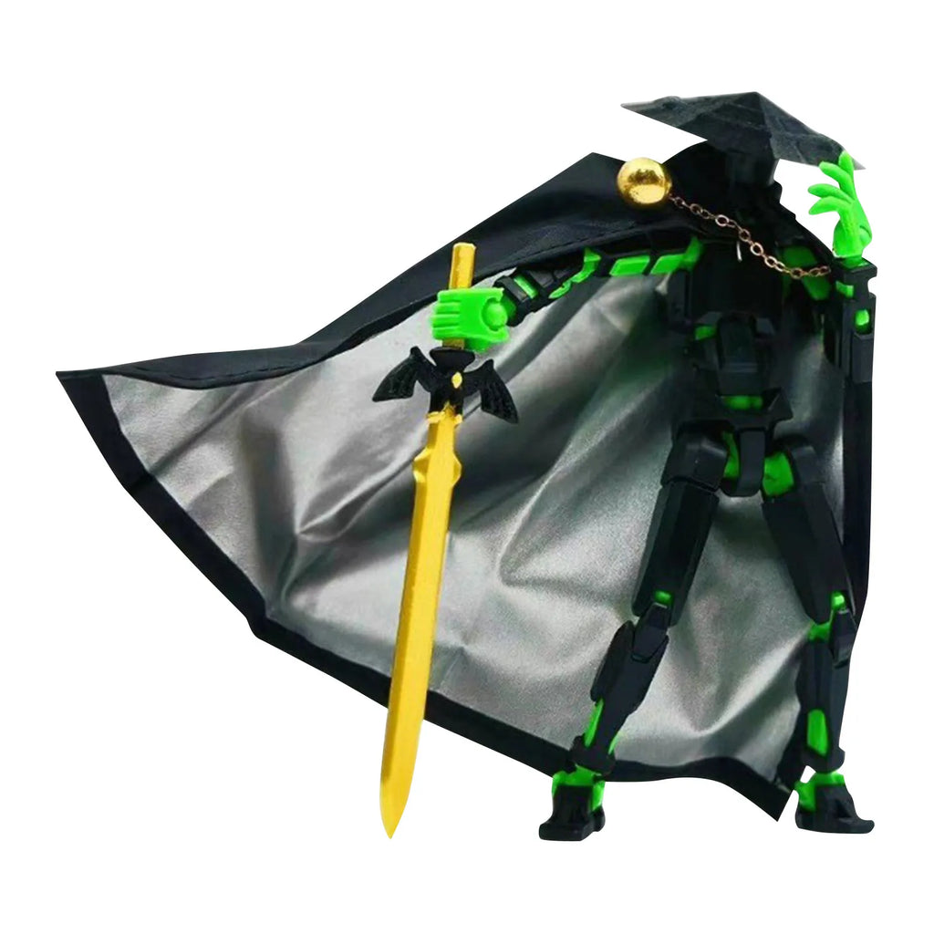 3D Printed Titan Robot Posable Action Figure with 8 Weapons