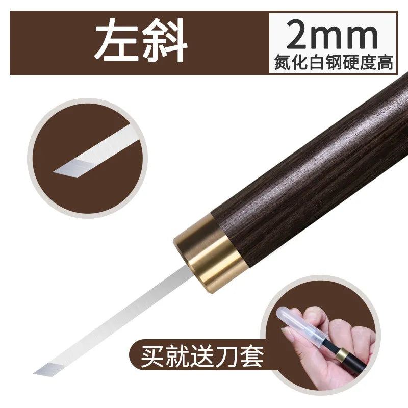 Wood Carving Knife Set – Olive Peach Pit DIY Craft Tool Kit