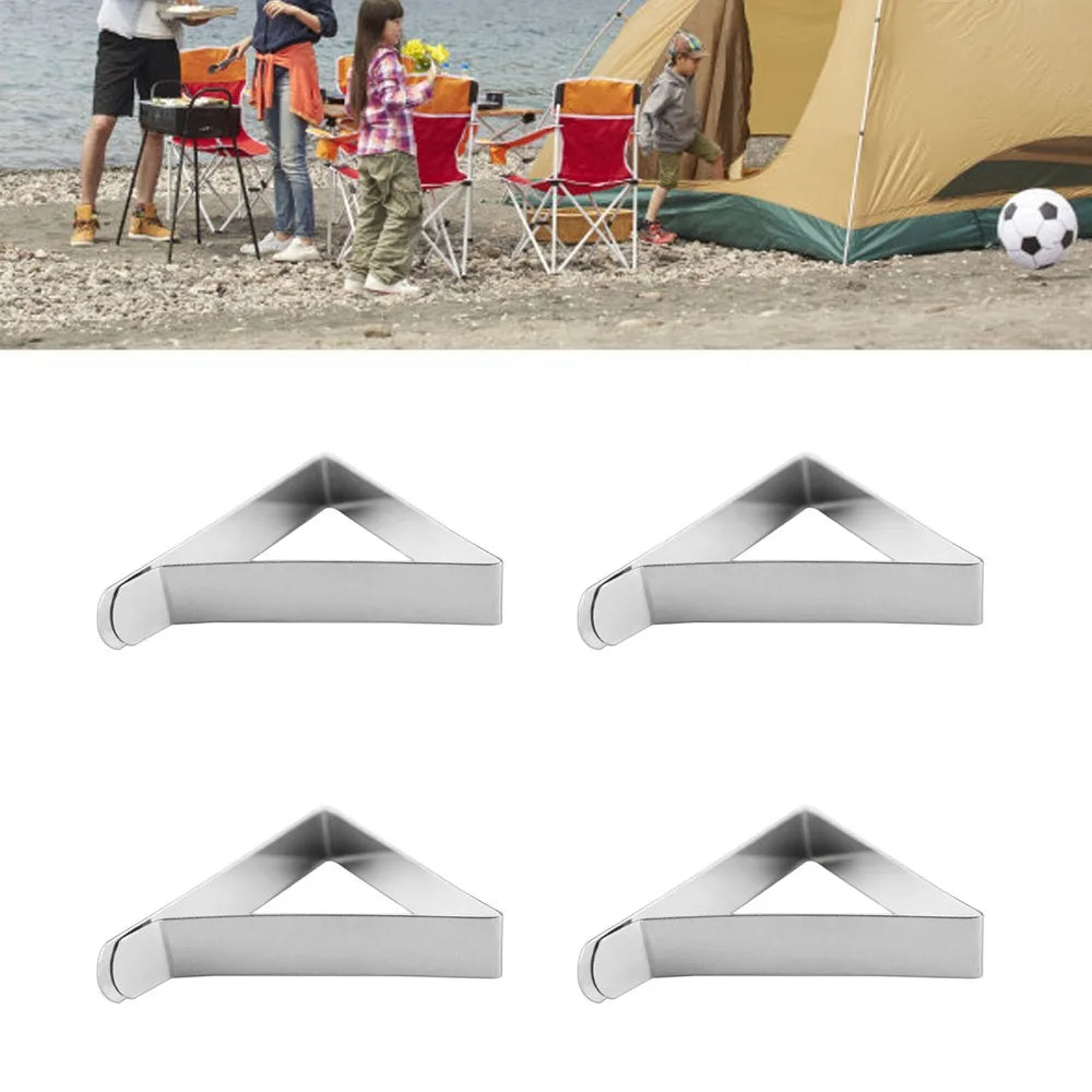 6-Pack Heavy Duty Stainless Steel Tablecloth Clips & Clamps