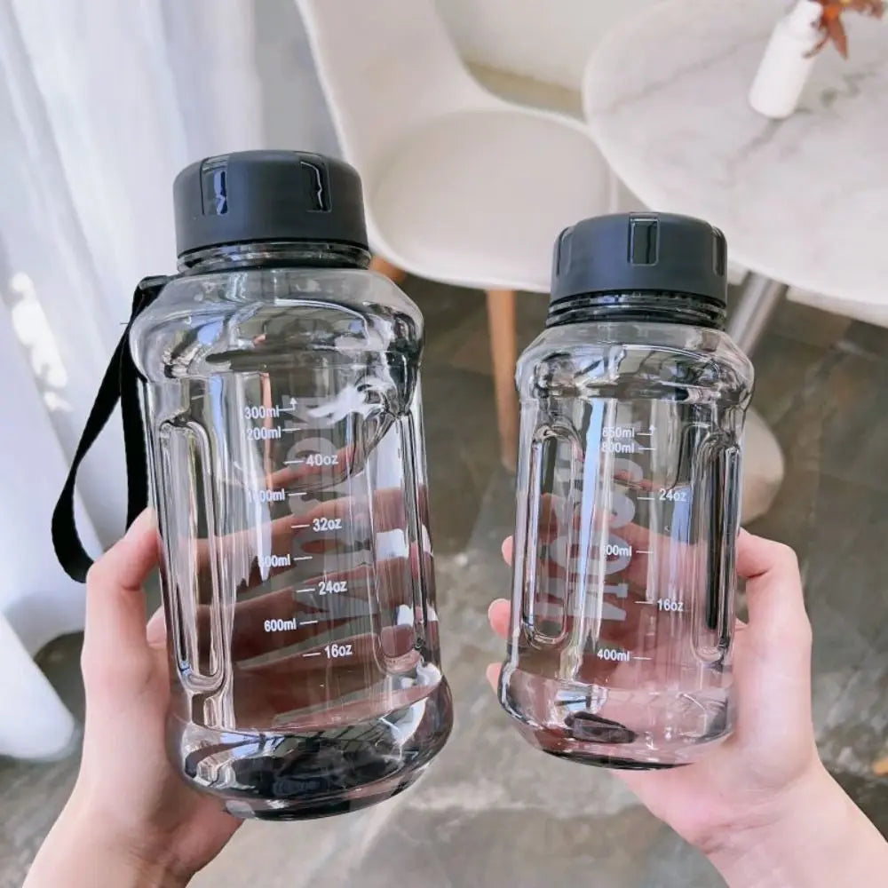 Portable Clear Water Bottle Leakproof 850–1300ml Large Capacity