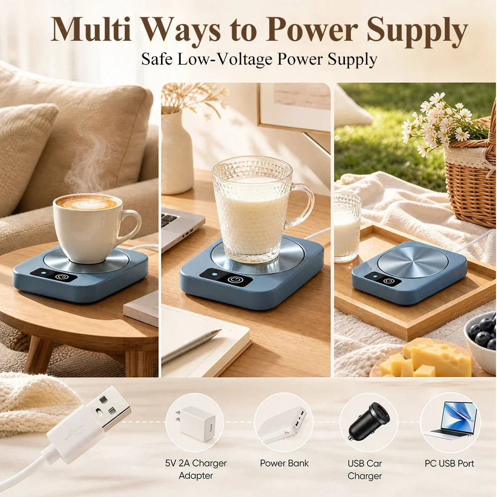 AFDEAL Electric Mug Warmer Coaster 45°C Constant Temp 10W