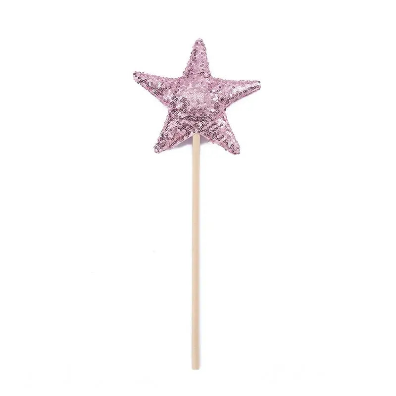 Glitter Crown Headband & Fairy Wand Set for Baby Girls