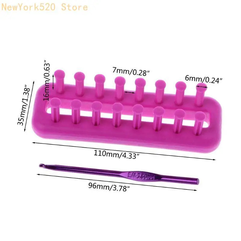 Rectangle Scarf Knitting Loom Set with Needle – DIY Craft Tool