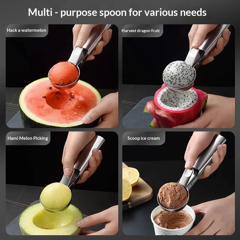 Stainless Steel Ice Cream Scoop with Trigger Easy Release