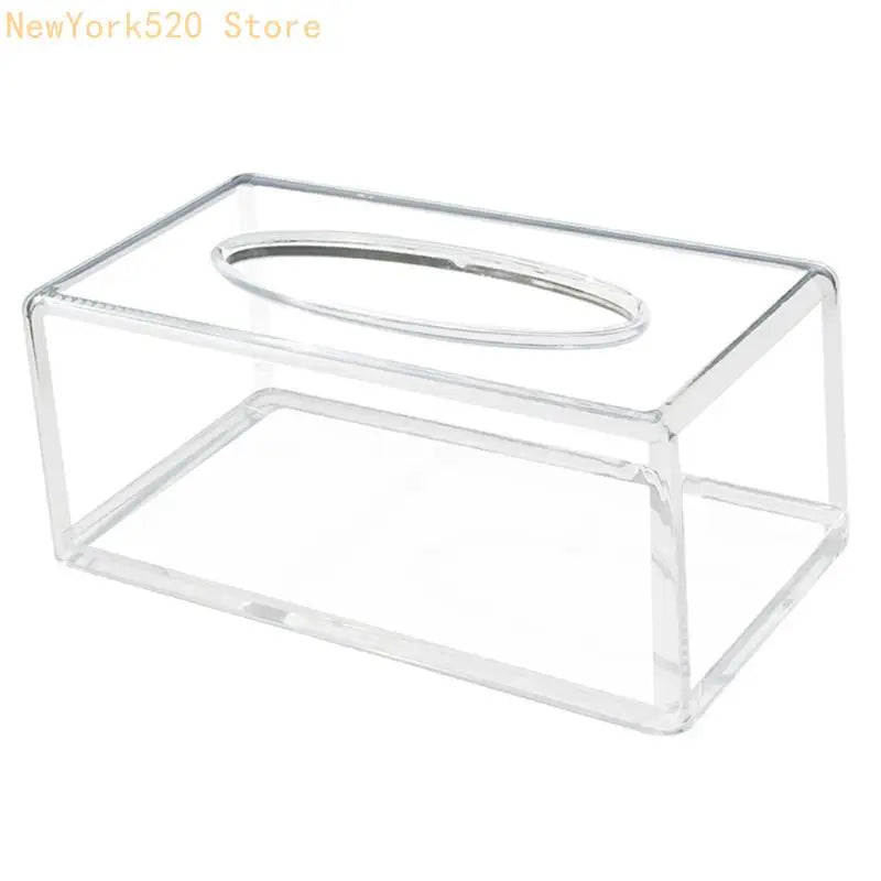 Clear Acrylic Tissue Box Rectangular Napkin Holder & Organizer