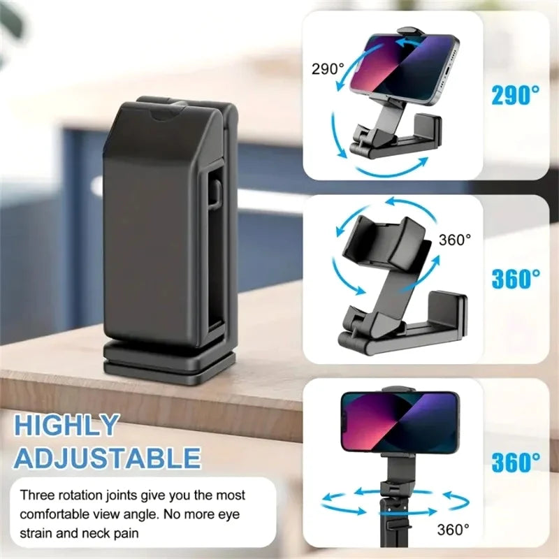 360° Rotatable Foldable Phone Mount for Travel & Airplane Use