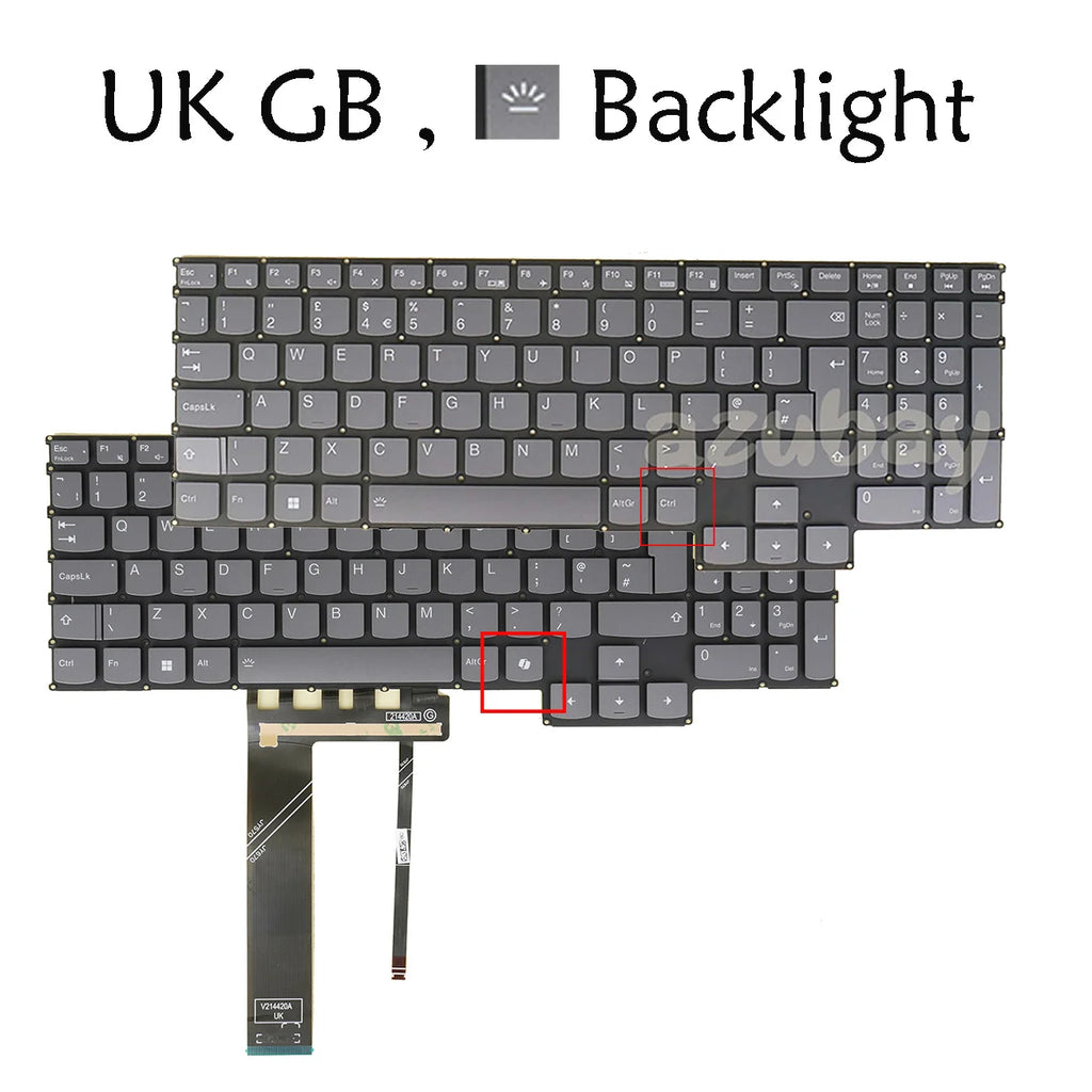 UK Backlit Keyboard for Lenovo Legion 5-15ARH7 5-15IAH7