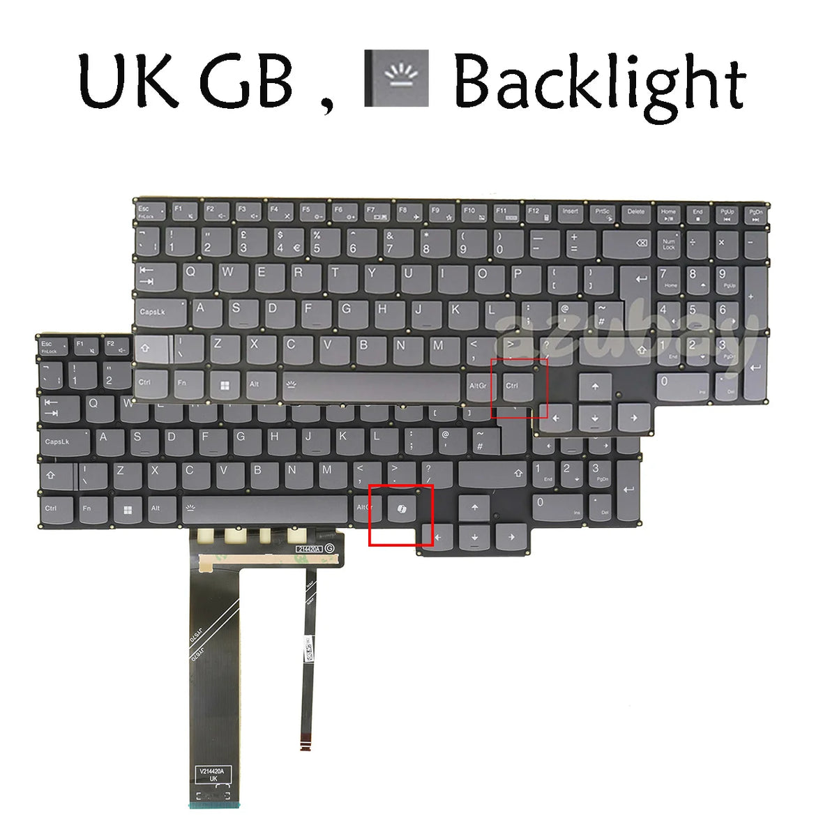 UK Backlit Keyboard for Lenovo Legion 5-15ARH7 5-15IAH7