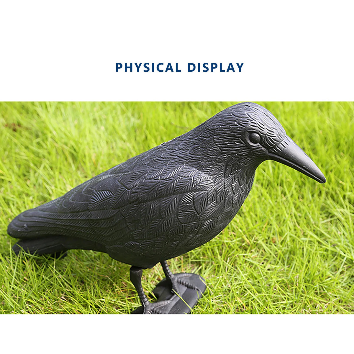 Simulation Black Crow Decoy – Garden Bird Deterrent