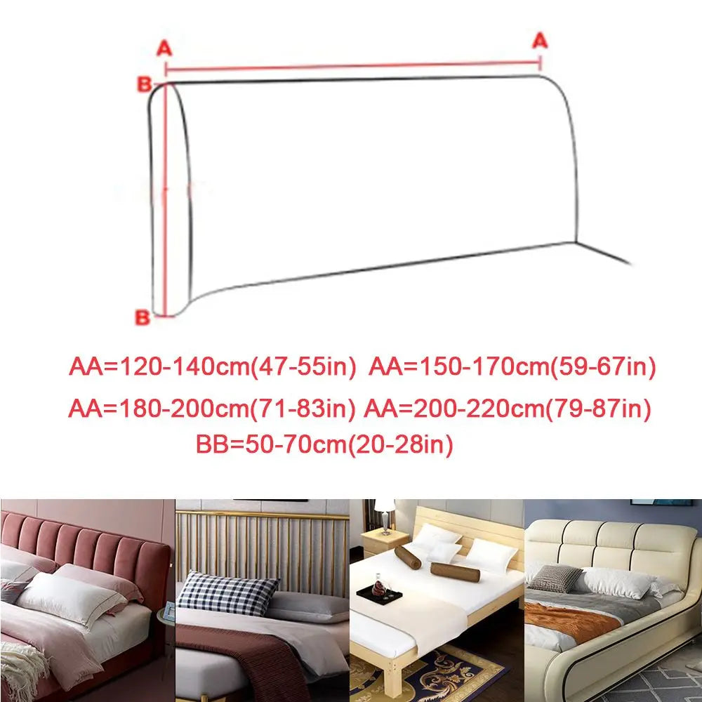 Thickened Bed Headboard Cover Dustproof Polyester Slipcover