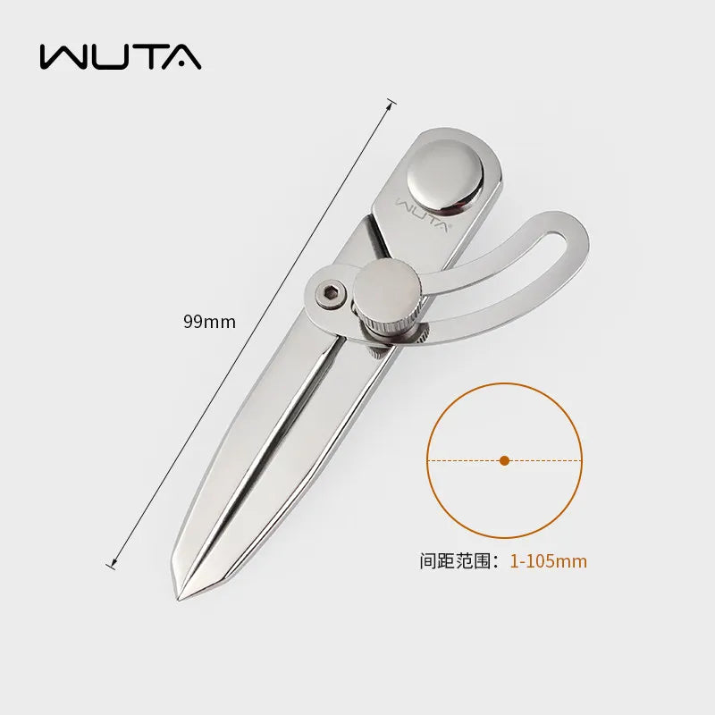 Stainless Steel Adjustable Leather Spacing Gauge & Wing Crimper