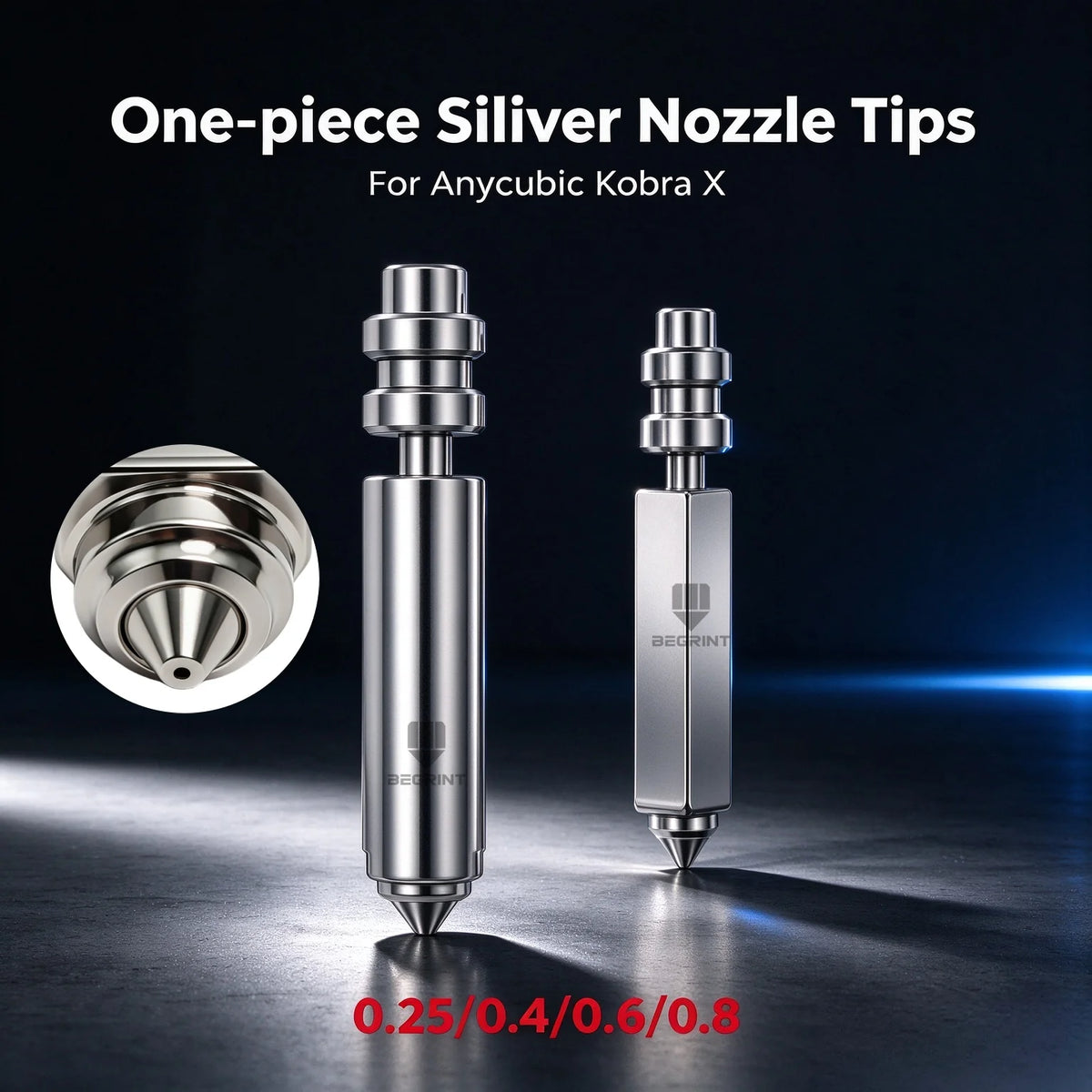 Bimetallic Hardened Steel Nozzle – Anycubic Kobra X & Kobra 4