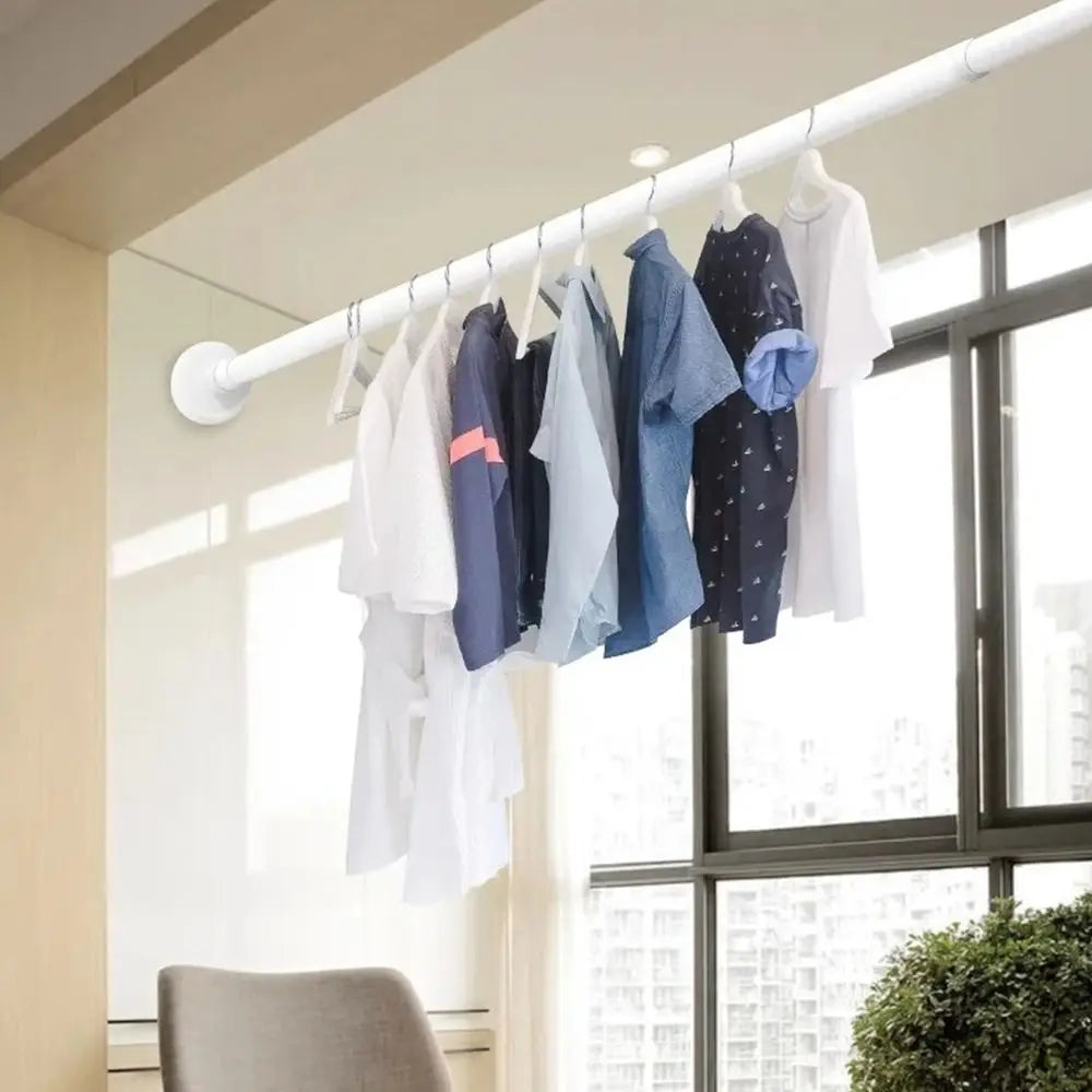 Adjustable Telescopic Clothing Rod – No-Drill Wardrobe Rail